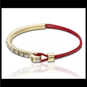 Auth. SWAROVSKI Red & Gold  “Toby” Bracelet Pre-Owned